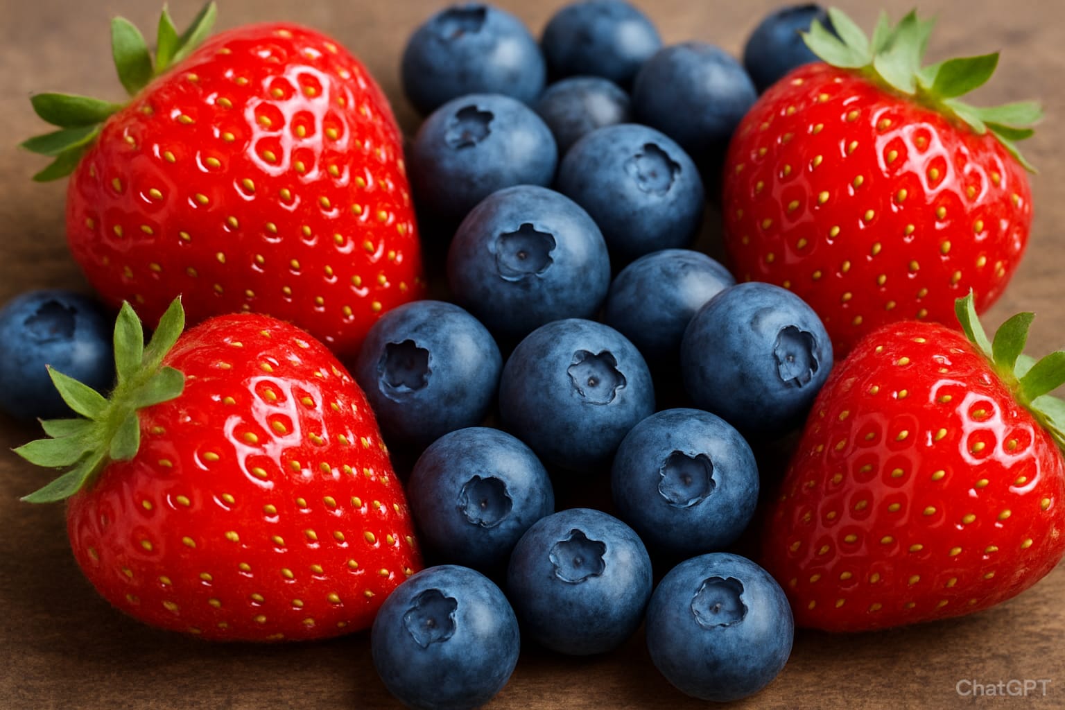 Blue berry and strawberry